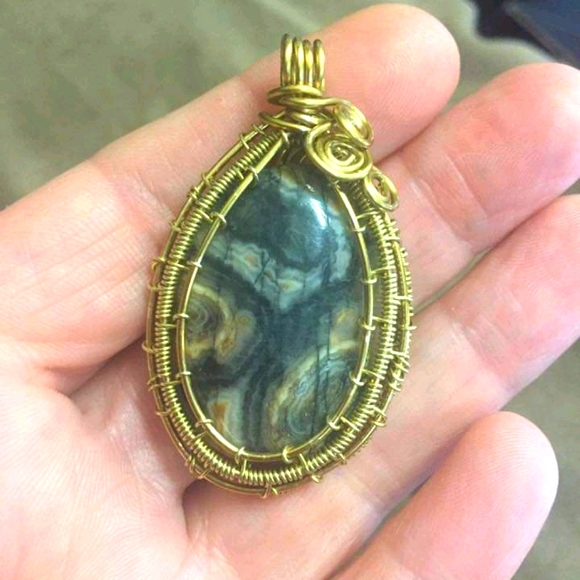 🇨🇦Beautiful Indian Agate Pendant - Picture 1 of 3
